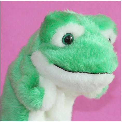   Ϳ      峭   尩 丮 ڸ   ǰ /Free shipping Super cute plush toys  Animal hand puppet toys Green Frog Gloves doll Storyt
